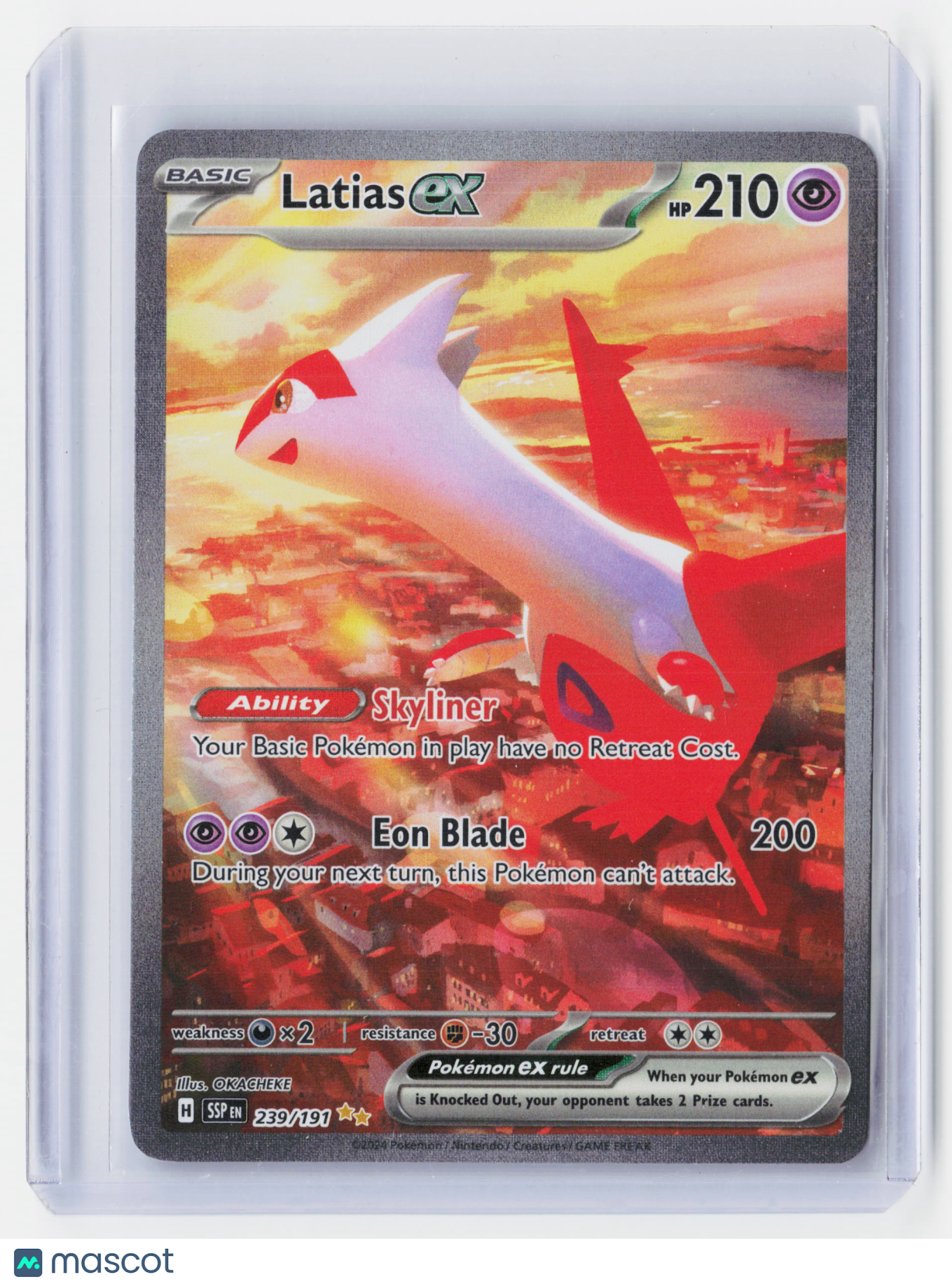 2024 Pokemon TCG—Latias EX #239/191 Surging Sparks—Secret Rare Holo SAR