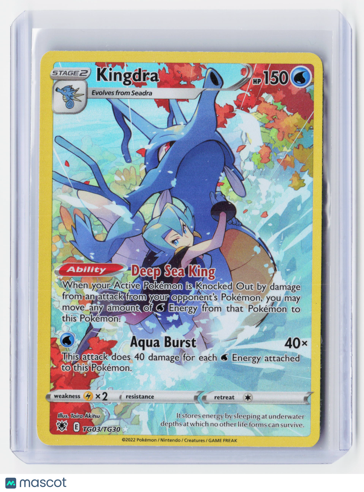 2022 Pokemon—Kingdra #TG03/TG30 Astral Radiance Trainer Gallery—Ultra Rare Foil