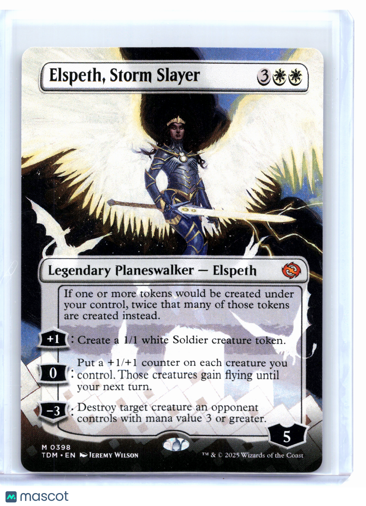 2025 Magic: TG—Elspeth, Storm Slayer (Borderless) #0398 TDM—Mythic Nonfoil