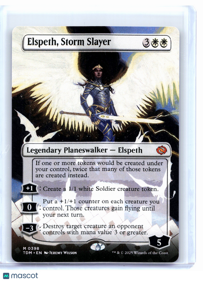 2025 Magic: TG—Elspeth, Storm Slayer (Borderless) #0398 TDM—Mythic Nonfoil