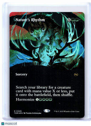 2025 Magic: TG—Nature's Rhythm (Borderless) #0349 Tarkir: Dragonstorm—Rare Foil
