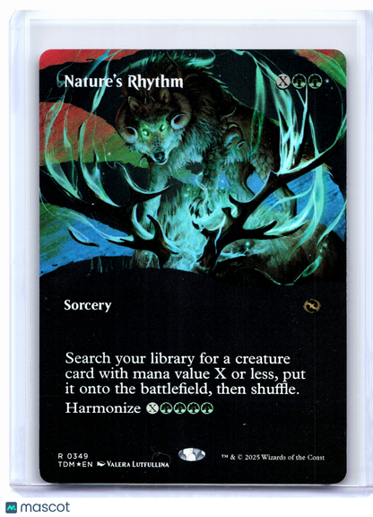 2025 Magic: TG—Nature's Rhythm (Borderless) #0349 Tarkir: Dragonstorm—Rare Foil