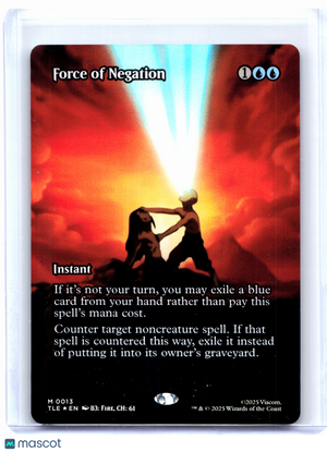 2025 Magic: The Gathering—Force of Negation (Borderless) #0013 TLE—Mythic Foil