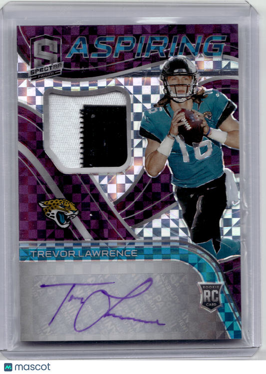 2021 Panini RPA Football—Trevor Lawrence #APA-TL Purple Neon 04/15—Excellent