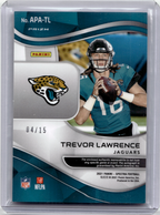 2021 Panini RPA Football—Trevor Lawrence #APA-TL Purple Neon 04/15—Excellent