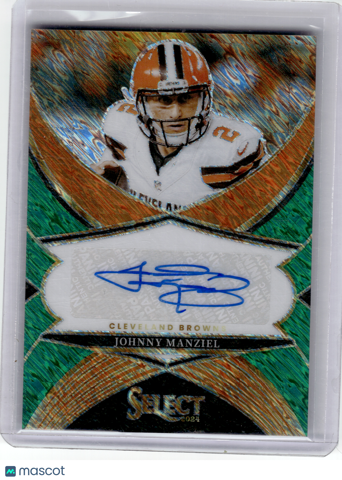2025 Panini Prizm Select Signatures Football—Johnny Manziel #SSP-JML Green 1/5