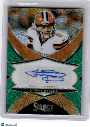 2025 Panini Prizm Select Signatures Football—Johnny Manziel #SSP-JML Green 1/5