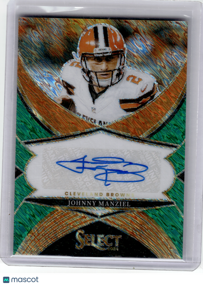2025 Panini Prizm Select Signatures Football—Johnny Manziel #SSP-JML Green 1/5