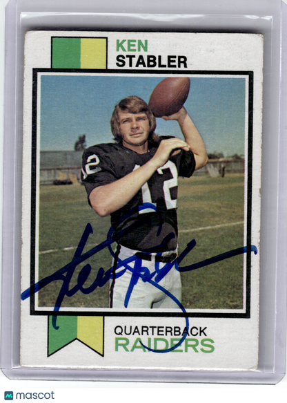 1973 Topps Topps Football—Ken Stabler #487 —Very Good