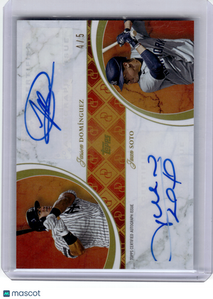 2024 Topps Dynamic Duals Baseball—Jasson Dominguez Juan Soto #2A 4 / 5