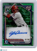 2024 Topps Bowman Chrome Baseball—Dylan Crews #BSPA-DC Green Sapphire 61/99