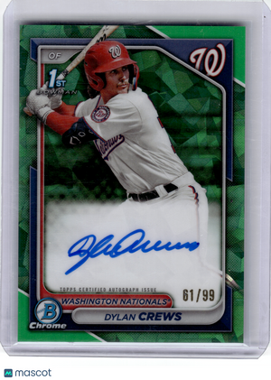2024 Topps Bowman Chrome Baseball—Dylan Crews #BSPA-DC Green Sapphire 61/99