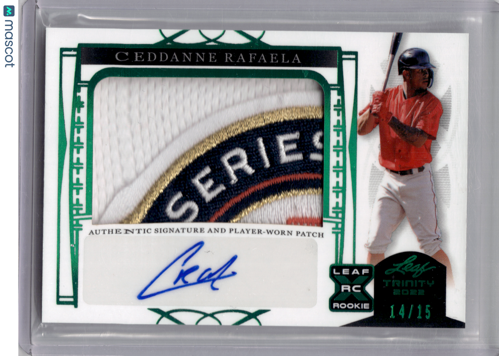 2022 Leaf Trinity Baseball—Ceddanne Rafaela #PA-CR1 RC 14/15—Near Mint or Better