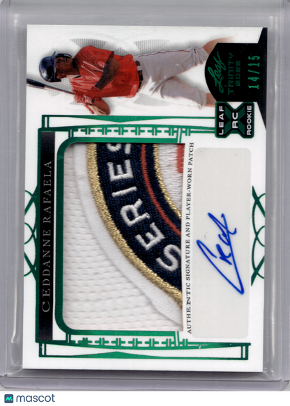 2022 Leaf Trinity Baseball—Ceddanne Rafaela #PA-CR1 RC 14/15—Near Mint or Better