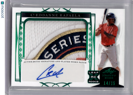 2022 Leaf Trinity Baseball—Ceddanne Rafaela #PA-CR1 RC 14/15—Near Mint or Better
