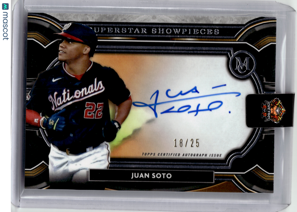 2021 Topps Museum Collection Superstar Showpieces Baseball—Juan Soto SS-JS 18/25