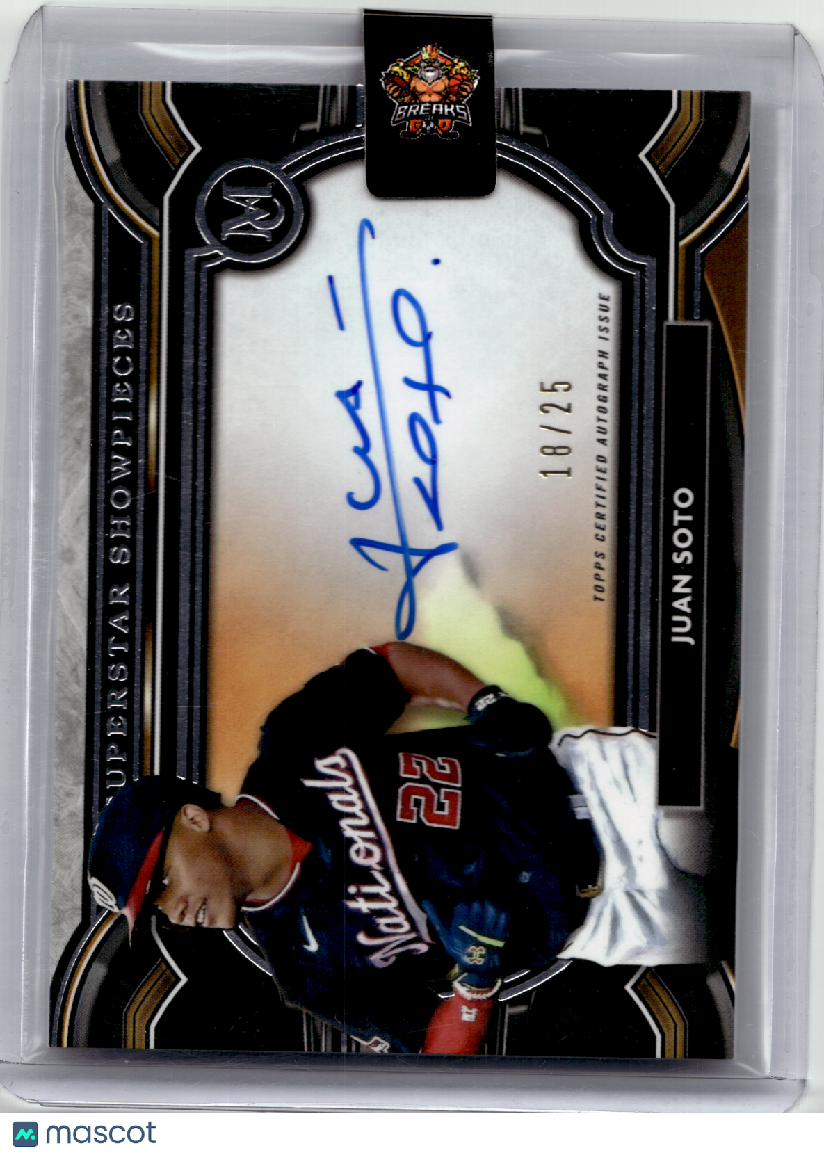 2021 Topps Museum Collection Superstar Showpieces Baseball—Juan Soto SS-JS 18/25
