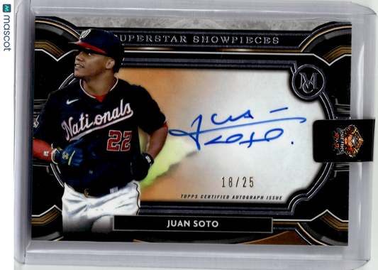 2021 Topps Museum Collection Superstar Showpieces Baseball—Juan Soto SS-JS 18/25