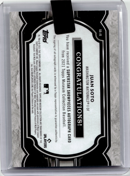 2021 Topps Museum Collection Superstar Showpieces Baseball—Juan Soto SS-JS 18/25