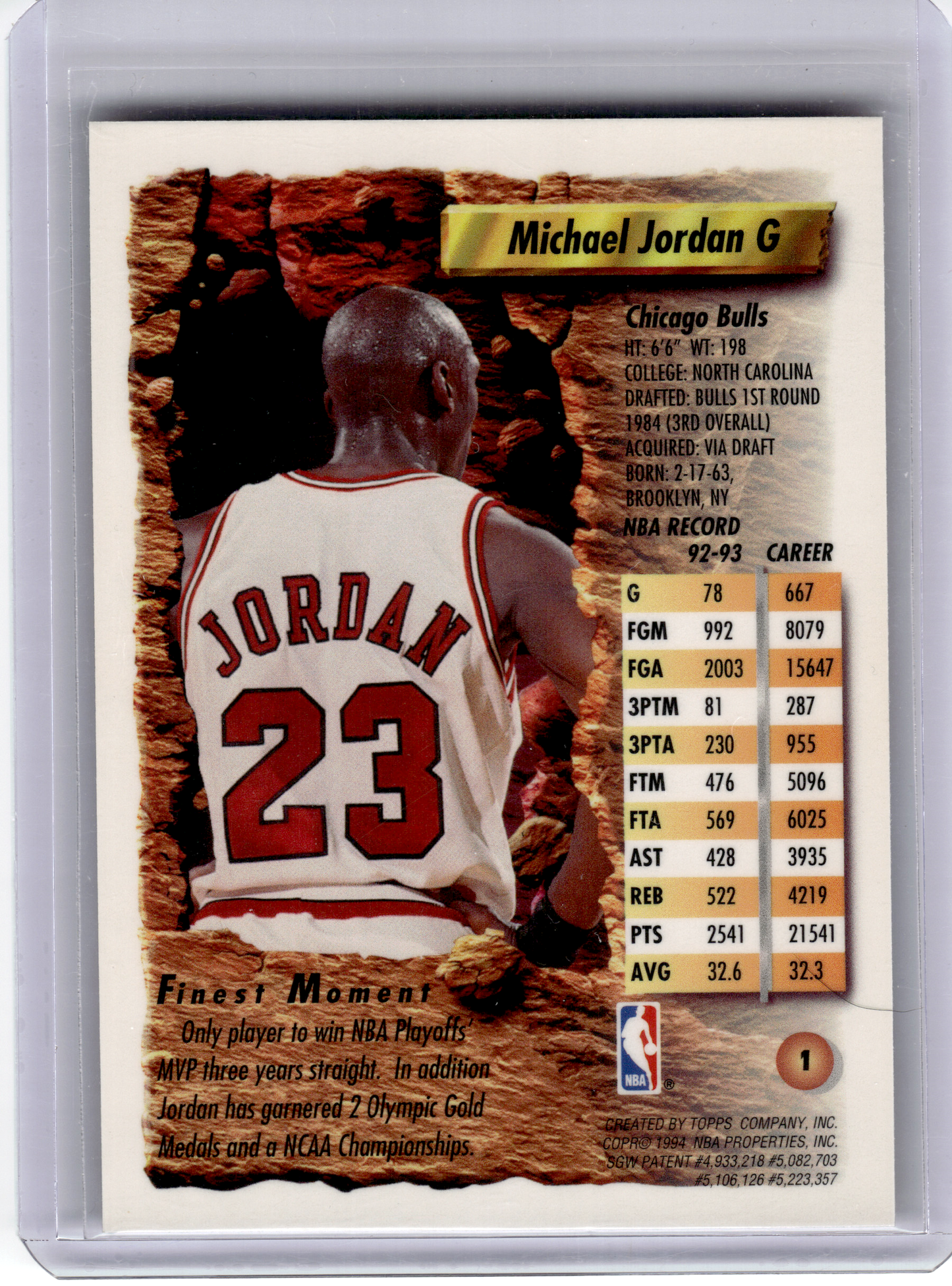 Topps 2003 Topps Finest Basketball—Michael Jordan #1 Refractor