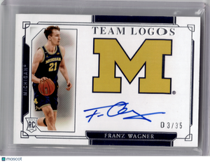 2019 Panini NT Collegiate Team Logos Basketball—Franz Wagner #TL-FW 03/35
