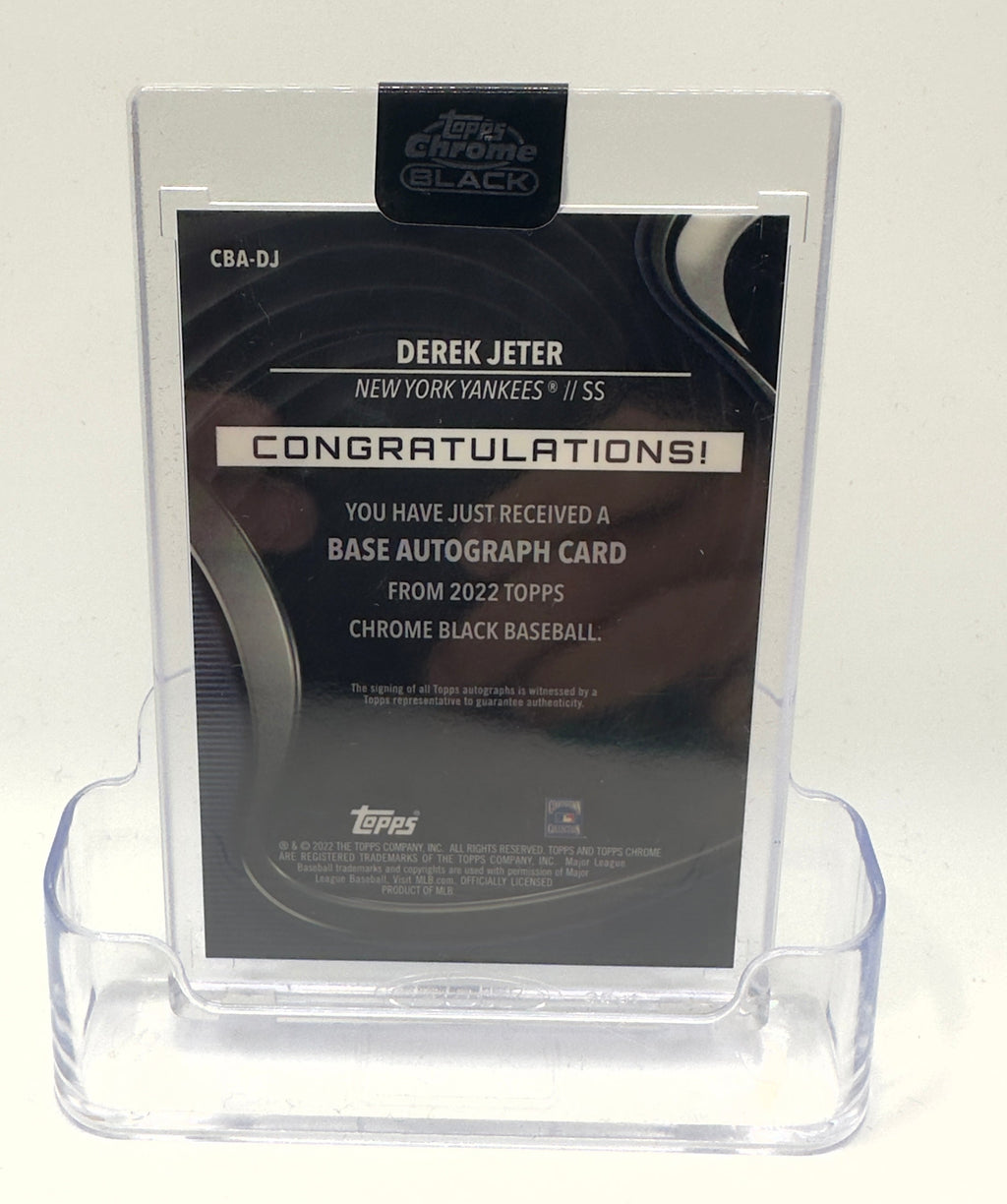 2022 Topps Chrome Black Baseball—Derek Jeter #CBA-DJ Gold Mini-Refractor 13/50