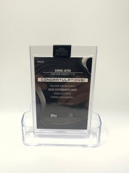 2022 Topps Chrome Black Baseball—Derek Jeter #CBA-DJ Gold Mini-Refractor 13/50