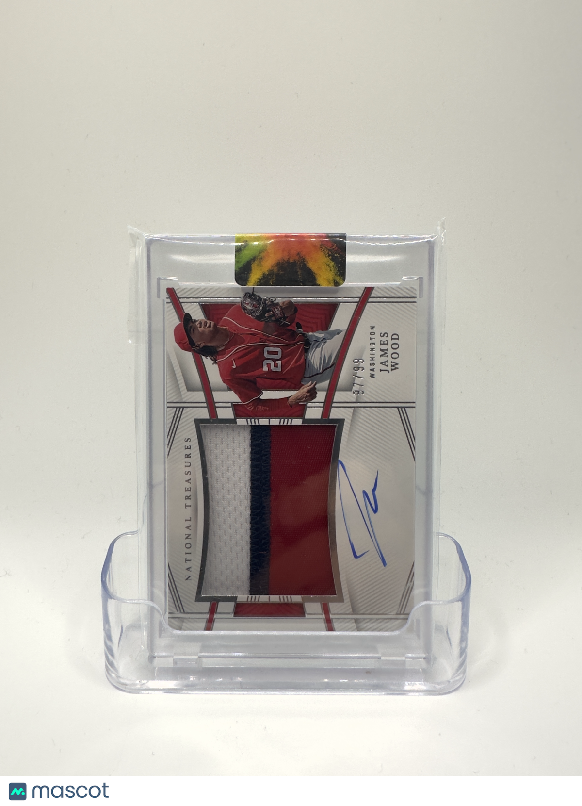 2023 Panini National Treasures Baseball—James Wood #123 Patch 97/99 Memorabilia