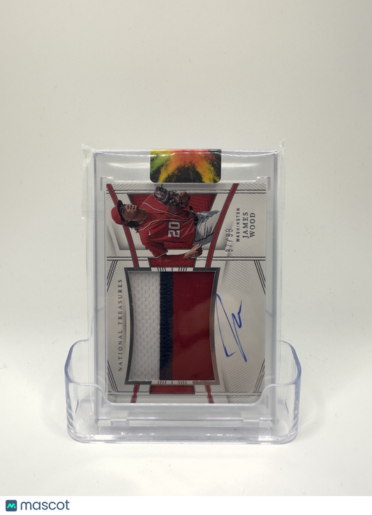 2023 Panini National Treasures Baseball—James Wood #123 Patch 97/99 Memorabilia