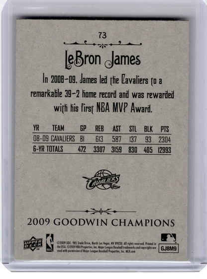 2009 Upper Deck Deck Goodwin Champions Basketball—LeBron James #73
