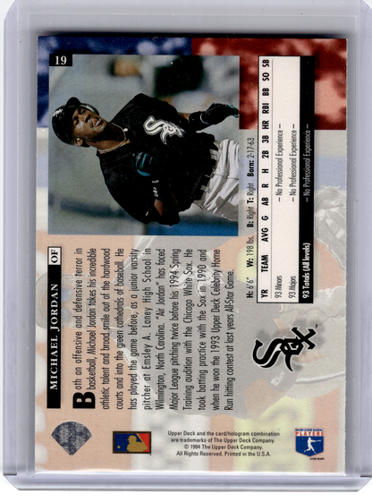 1994 Upper Deck Star Rookies Baseball—Michael Jordan #19