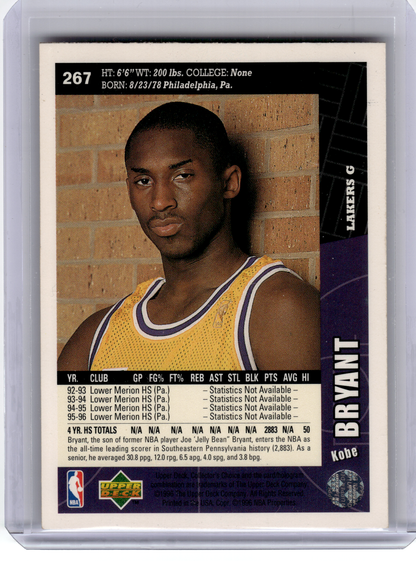1996 Upper Deck Collector's Choice Basketball—Kobe Bryant #267