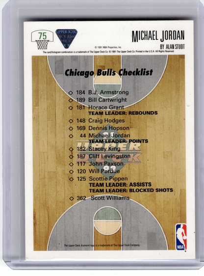 1991 Upper Deck Collector's Choice Basketball—Michael Jordan #75 —