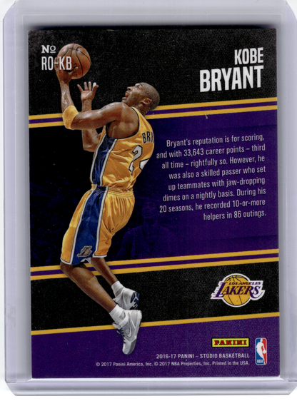 2017 Panini Rising to the Occasion Basketball—Kobe Bryant #RO-KB Holo