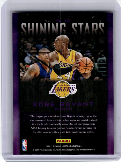 2014 Panini Hoops Shining Stars Basketball—Kobe Bryant #19