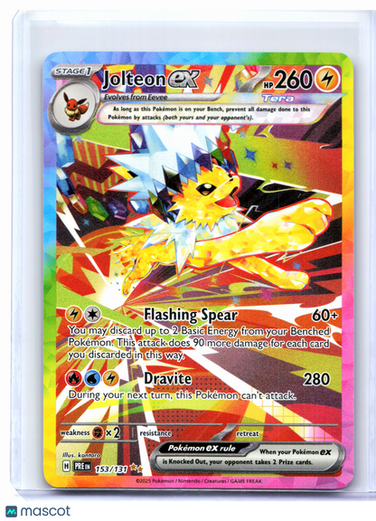 2025 Pokemon—Jolteon ex #153/131 Prismatic Evolutions—Special Illustration Rare