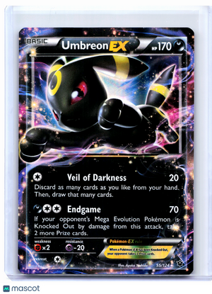 2016 Pokemon—Umbreon EX #55/124 Fates Collide—Ultra Rare Holo [Lightly Played]
