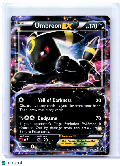 2016 Pokemon—Umbreon EX #55/124 Fates Collide—Ultra Rare Holo [Lightly Played]
