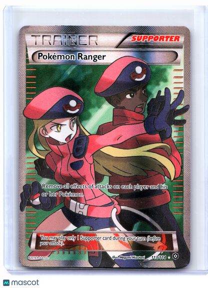 2016 Pokemon—Pokemon Ranger (Full Art) #113/114 Steam Siege—Ultra Rare Holo [LP]