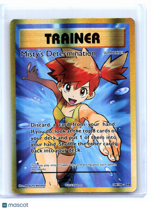 2016 Pokemon—Misty's Determination (Full Art) #108/108 Evolutions—UR Holo [HP]