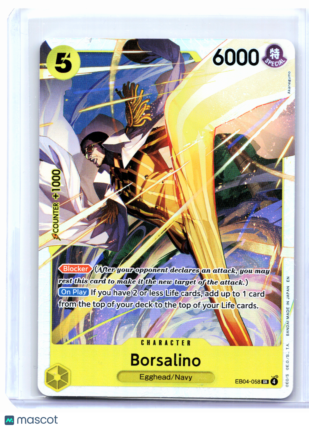 2026 One Piece—Borsalino #EB04-058 Adventure on Kami's Island—Super Rare Foil
