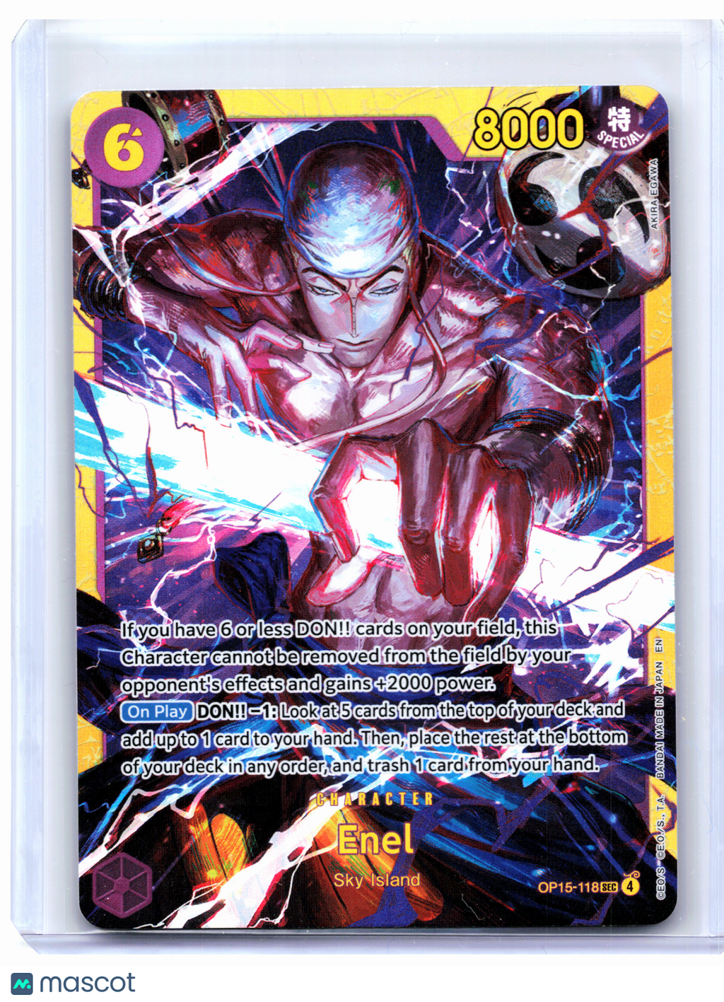 2026 One Piece—Enel #OP15-118 Adventure on Kami's Island—Secret Rare Foil