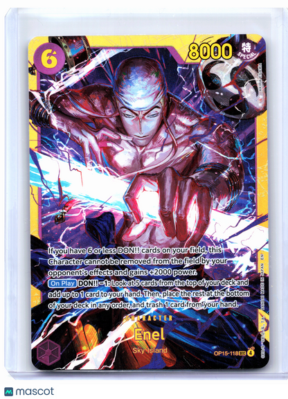 2026 One Piece—Enel #OP15-118 Adventure on Kami's Island—Secret Rare Foil