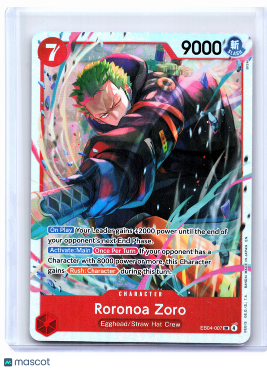 2026 One Piece—Roronoa Zoro #EB04-007 Adventure on Kami's Island—Super Rare Foil