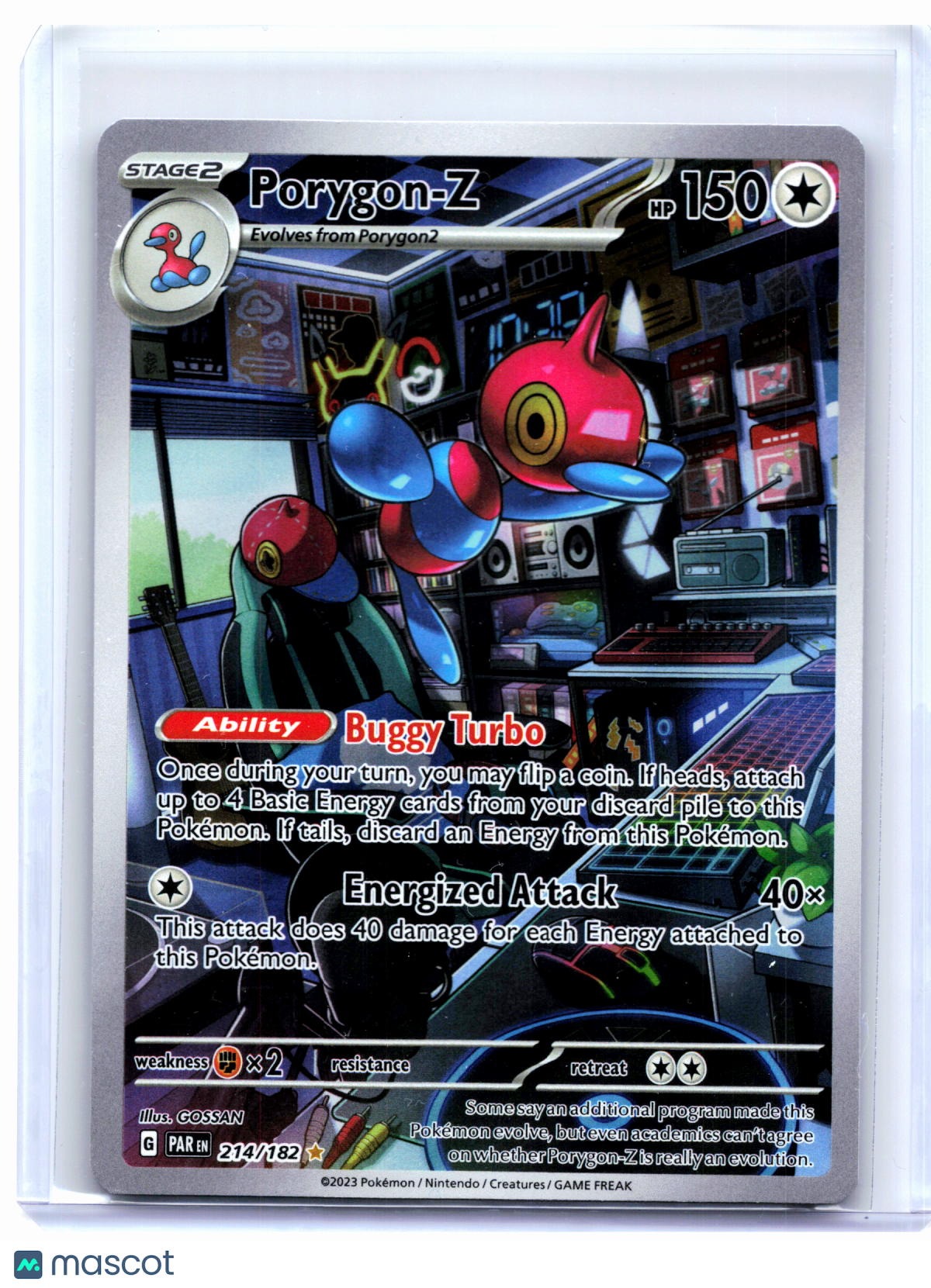 2023 Pokemon—Porygon-Z #214/182 Paradox Rift—Illustration Rare Holo