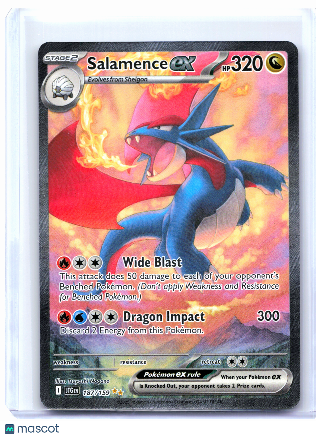 2025 Pokemon—Salamence ex #187/159 Journey Together—Special Illustration Rare
