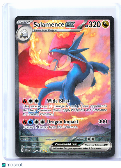2025 Pokemon—Salamence ex #187/159 Journey Together—Special Illustration Rare