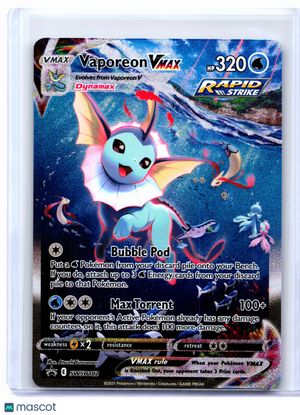 2021 Pokemon—Vaporeon VMAX #SWSH182 Sword & Shield Promos—Black Star Promo Holo