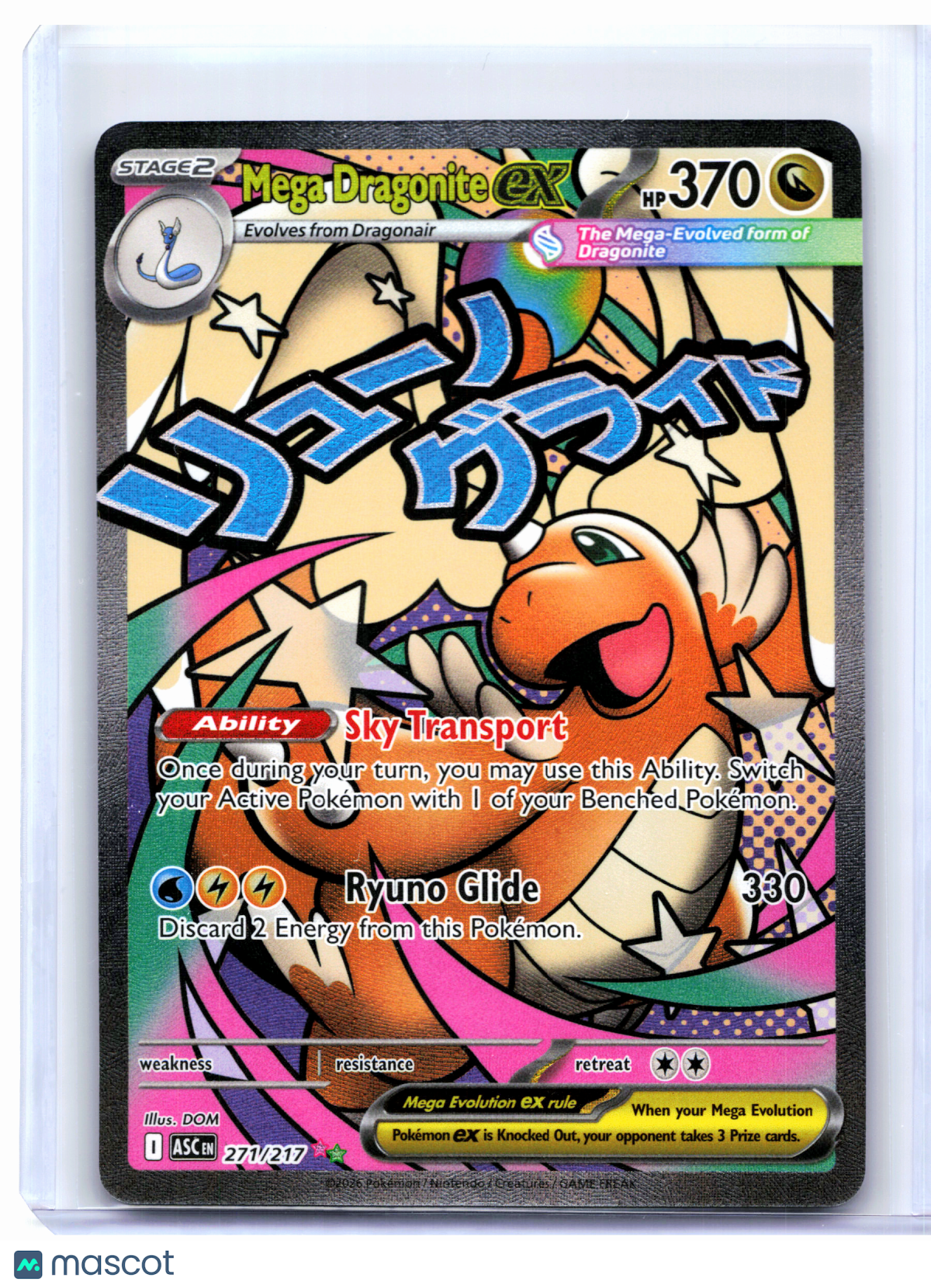 2026 Pokemon—Mega Dragonite ex #271/217 Ascended Heroes—Mega Attack Rare Holo