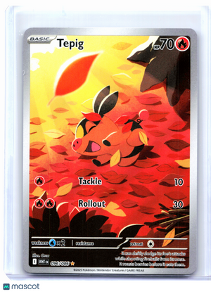 2025 Pokemon—Tepig #096/086 White Flare—Illustration Rare Holo